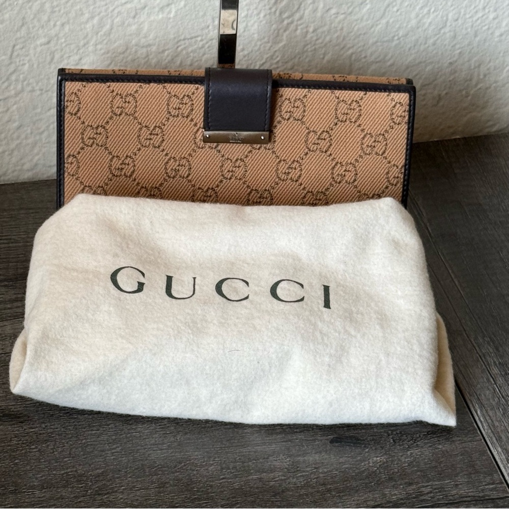 🔥GUARANTEED AUTHENTIC LIKE NEWGucci Tan and Brown  Monogram Wallet🔥 - Picture 15 of 15